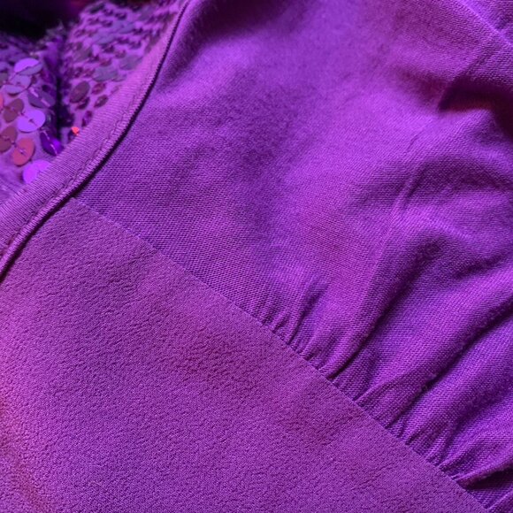 TRISTAN - Tank top Camisole Purple with Sequins in the front Large - Picture 8 of 9